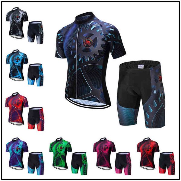 

2022 the latest bicycle riding clothing suit factory direct sales gear mountain road short sleeve outdoor sportswear, Gray