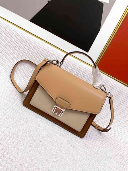 

2022 d wallet designer shoulder handbag autumn winter ladies trend handbag splicing color pu leather crossbody bag ladies 2055