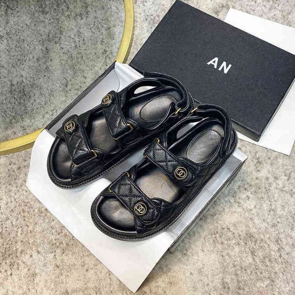 

dxfan hook&loop slingback platform solid gingham sports summer dad sandals designer shoes women, Black