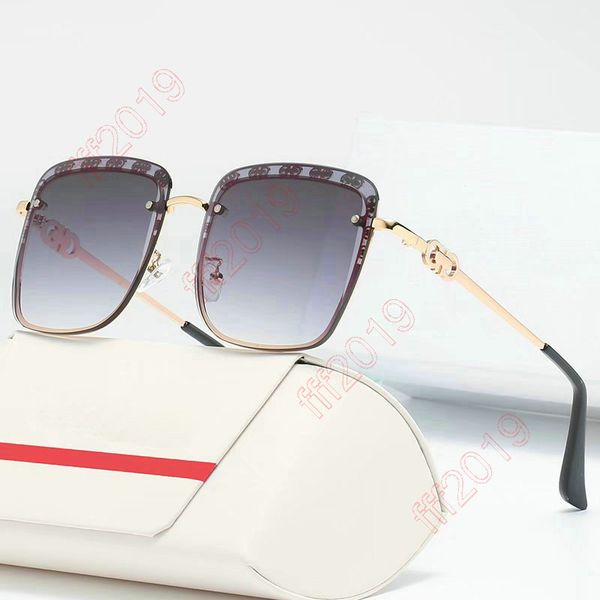 

2022 baroque classic metal rimless square sunglasses women men retro big frame brand design sun glasses shades uv400 eyewear oculos gafas lu, White;black