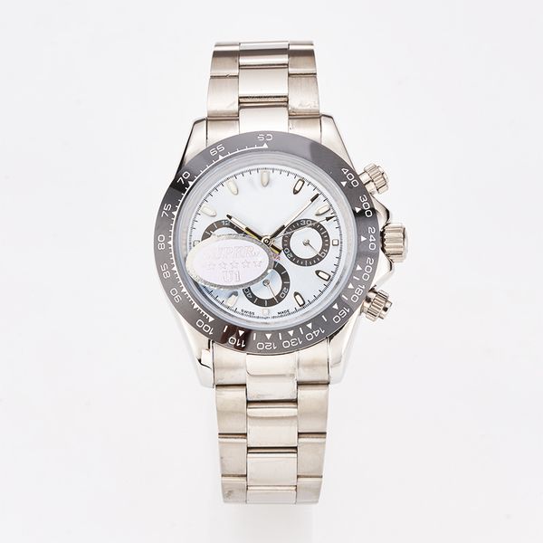 Relógio masculino com moldura de cerâmica, relógio mecânico japonês com 6 mãos, movimento cronógrafo, aço inoxidável, vidro safira, 5atm, resistente à água, s280m