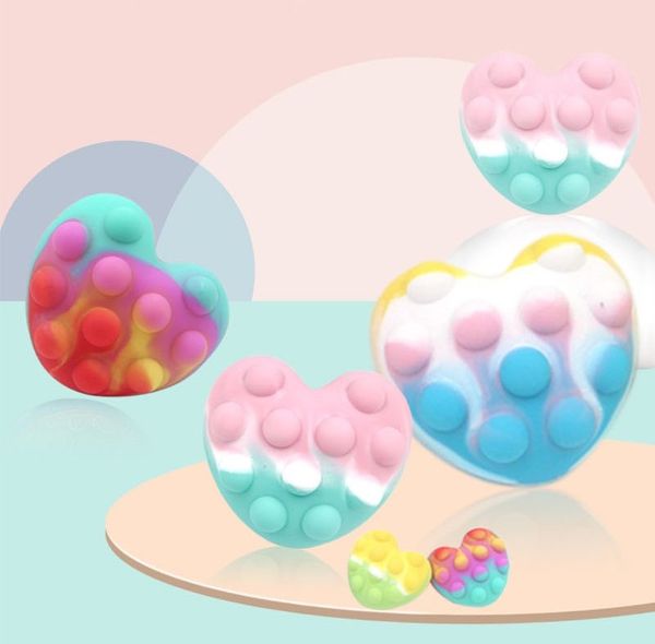 Silica Gel Fidget Toys Herzform 3D Ball Gameplay Anti Stress Fidget Sensorisches Spielzeug Lustiges Anti-Stress-Geschenk