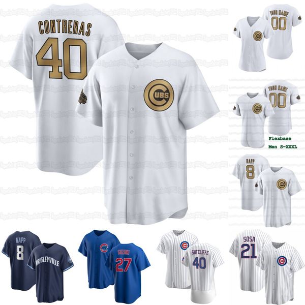 

2022 all star cubs jersey seiya suzuki willson contreras ian happ clint frazier sammy sosa jason heyward yan gomes miguel amaya rowan wick k, Black
