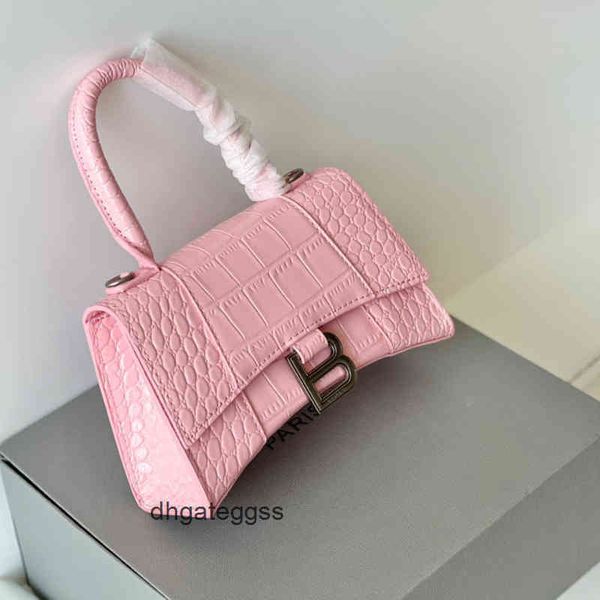 

balencaigass handbags italy new hourglass bags designers handbag better selling crocodile pattern patent leather bright face pink cherry blo