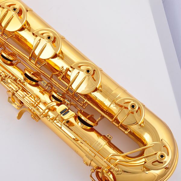 

high grade professional tone eb gold lacquer baritone saxophone