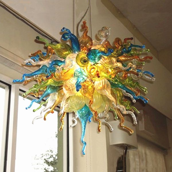 Современная подвесная лампа роскошная светодиодная гостиная декор художественная комната творческая рука взорвана стеклянная люстра Light 28 на 20 дюймов