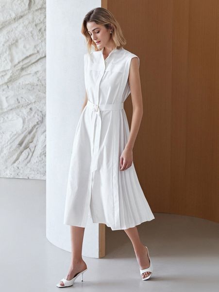 

motf premium cotton belted shirt dress f4gt#, Black;gray