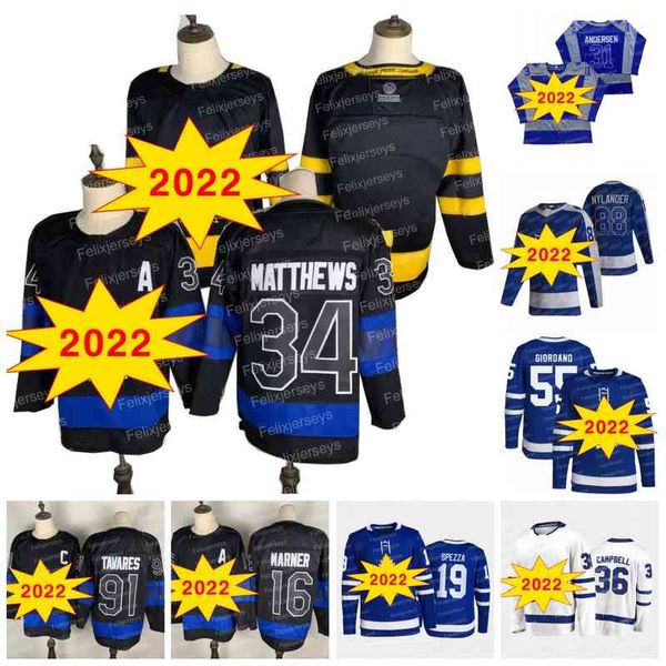 

34 auston matthews 2022 maple leafs reversible jersey mitchell marner william nylander john tavares jack campbell morgan rielly ilya, Black