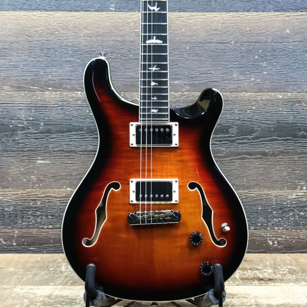 

p rs se hollowbody ii fully-hollow tri-color sunburst el. guitar