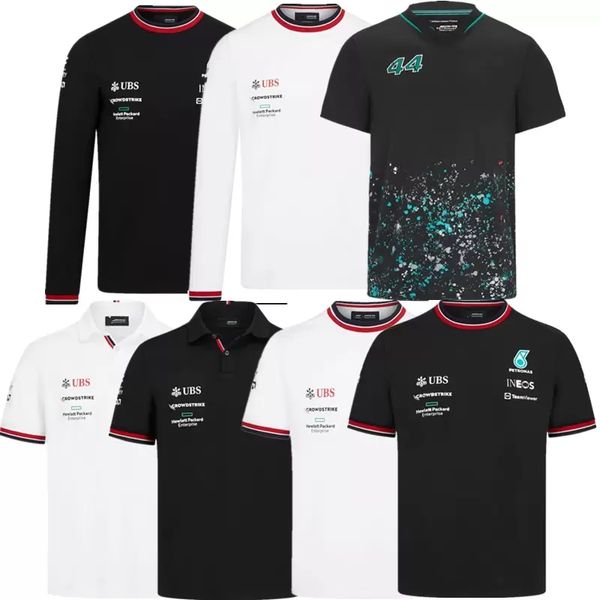 

f1 team t-shirt polo jersey 2022 mens size: s--5xl delivery, Black