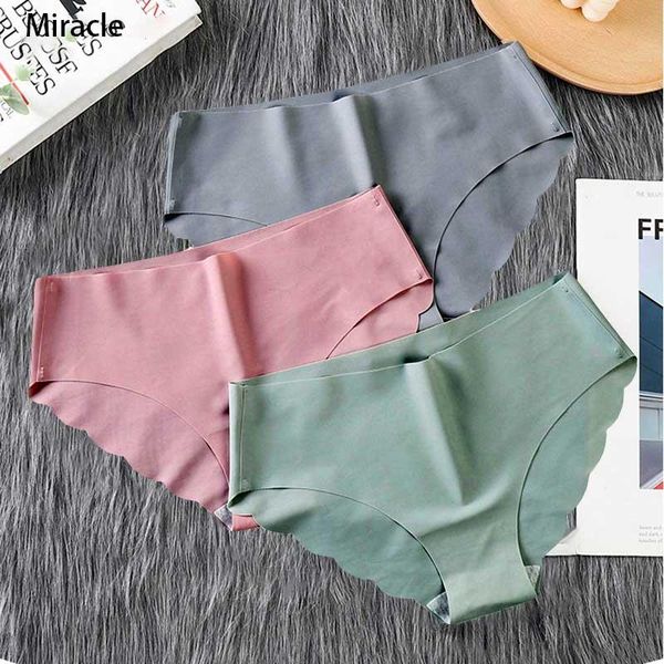 

womens seamless panties slip silk plain underwear woman ruffle female underpants lady briefs girls smooth satin, Black;pink