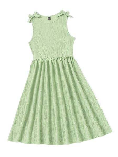 

1pc bow shoulder a-line dress h9jj#, Black;gray