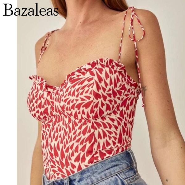 

women's tanks & camis summer red lover pattern print camisole spaghetti strapless short tank for womenwomen's, White