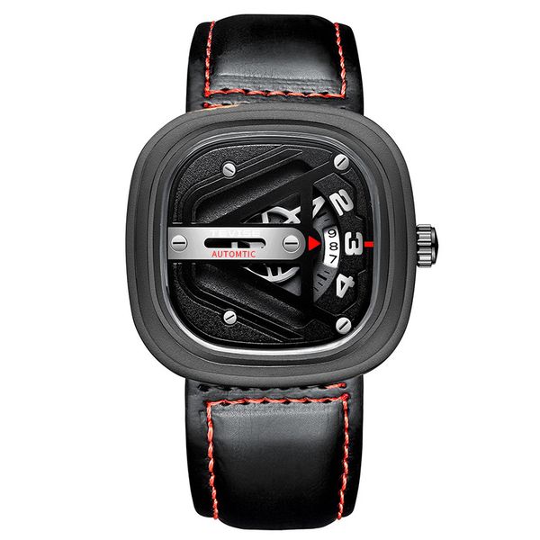 

watches brand luxury male watch man, Slivery;brown