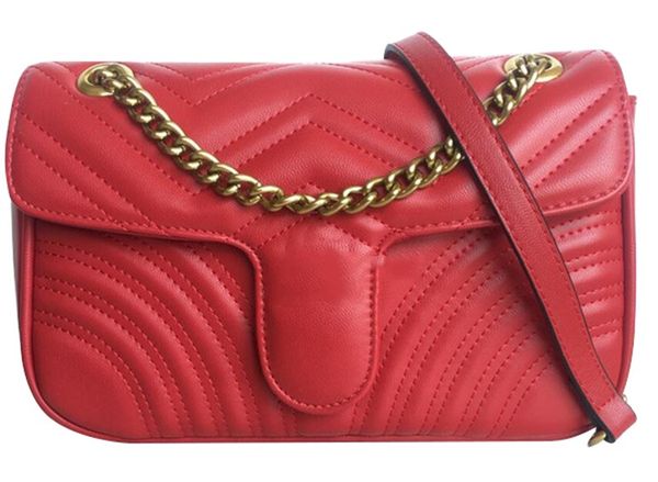 

5 colors women shoulder bags gold and silver chain bag crossbody pure color handbagmessenger tote purse wallet c44