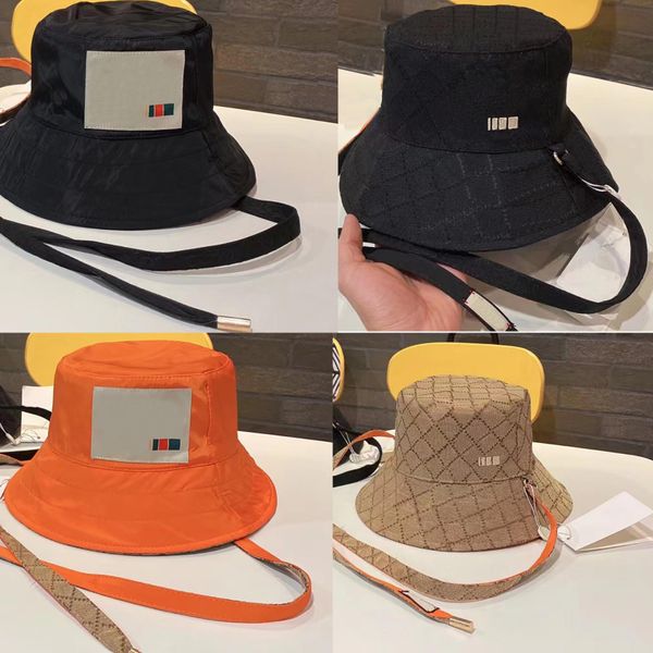 Erkek Kadın Kova Şapka Tasarımcı Güneş Şapkaları Kadın Kayışı Ayarlanabilir Kapaklar Ön Arka Giyim Nefes Seyahat Yaz Güneş Koruma Casquette