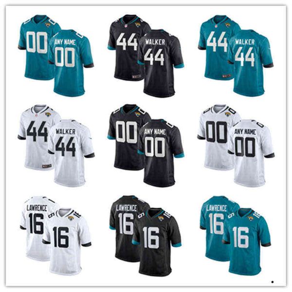 

44 travon walker 33 devin lloyd custom men women youth jacksonville''jaguars''jersey 16 trevor lawrence 1 travis etienne, Black