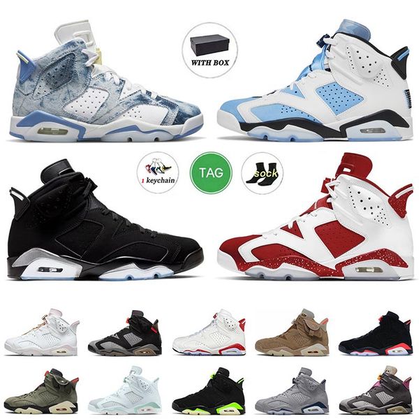 

high 2022 quality jumpman 6s basketball shoes mens women j6s og sneakers with box denim red oreo unc 6s black infrared metallic silver hare