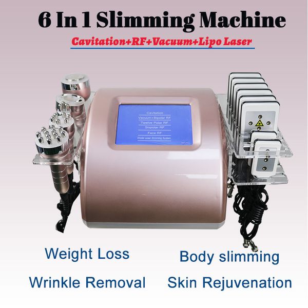 

40k ultrasonic cavitation face body slimming machine rf lymph drainaged lipolaser lipo laser diode fat removal portable device