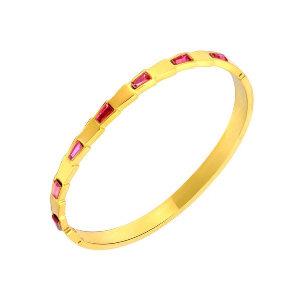 

hand bracelets for women lady red diamond bangle luxury bracelet designers with diamond titanium steel stone fashion popular party accessori, Black