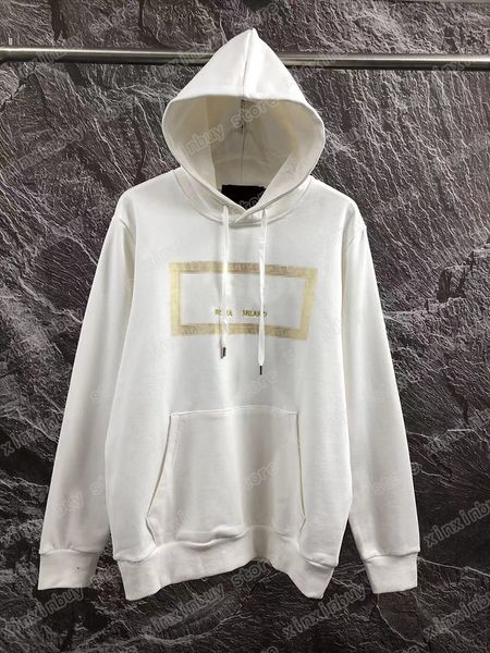 

22ss men women designer sweatshirts hoodies gold thread embroidery print cotton casual fashion men xinxinbuy black white xs-xl