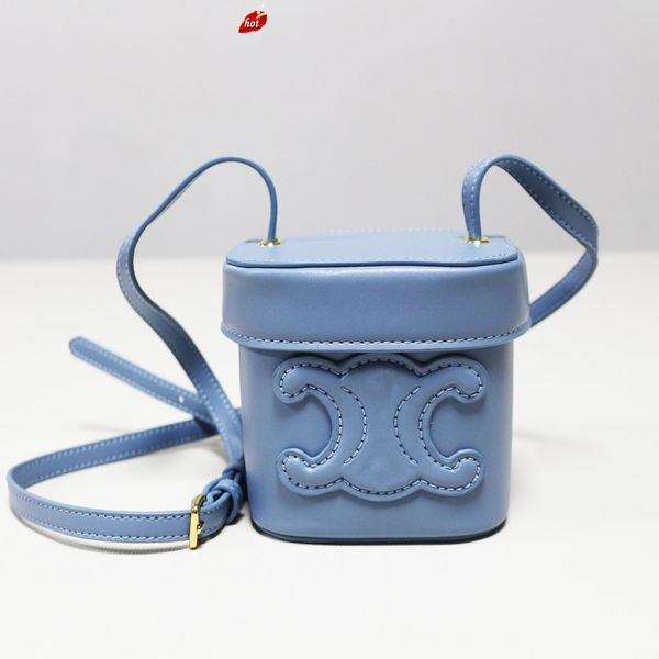 

factory online export designer brand bag handbag new triumphal lunch box leather mini square hand carry makeup one shoulder diagonal women&#