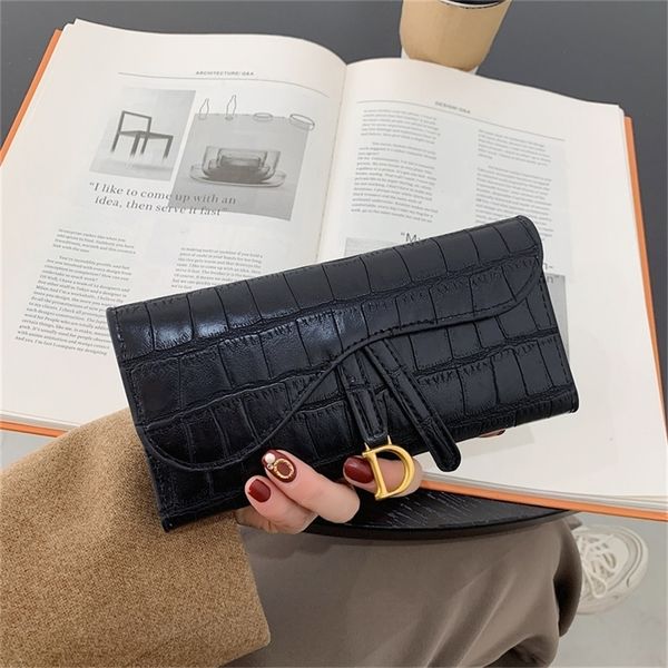 

women's purse women's long buckle folding stone pattern multi card slot short small change wallet l224 design purses online, Red;black