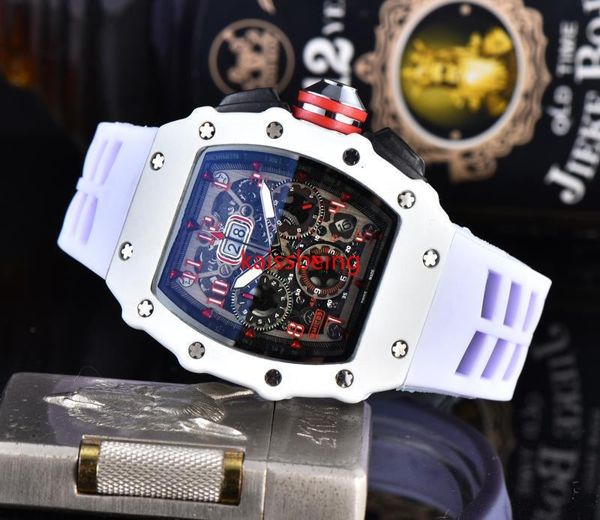 LEGGE orologio movimento automatico al quarzo Orologi di marca Cinturino in caucciù Sport d'affari Orologi trasparenti Orologi a batteria a specchio di cristallo importati