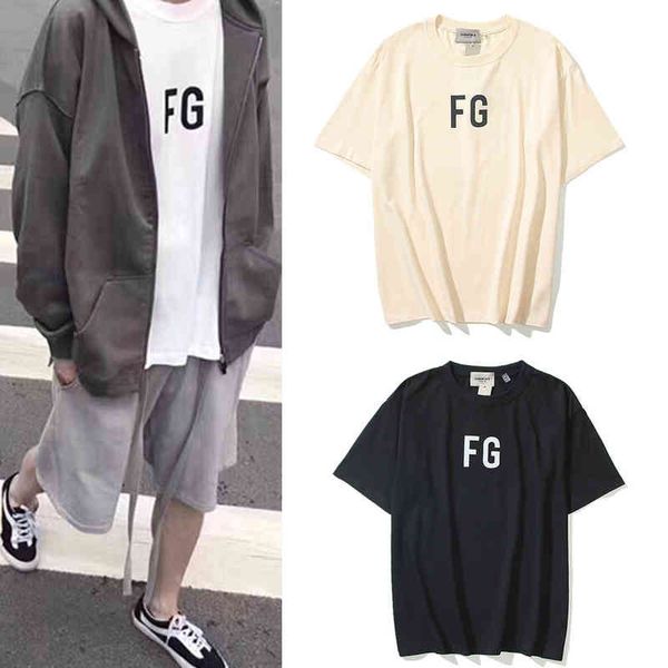 

fg colorful letter short fog t-shirt sleeve streetwear women clothes loose, White;black