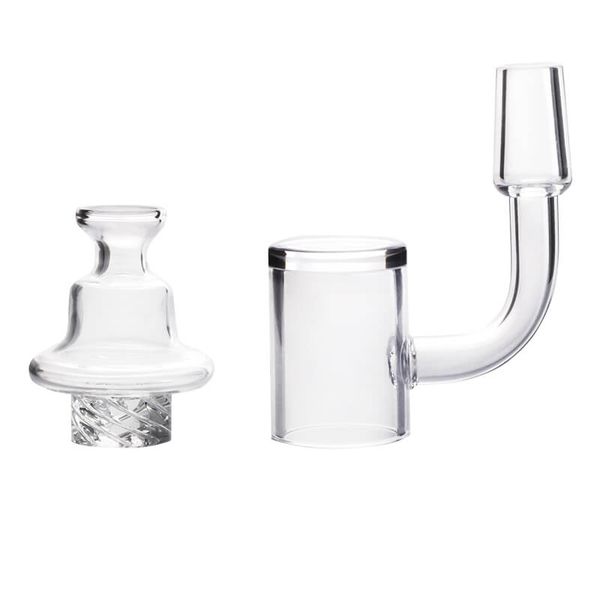 Acessório para fumar Hooakh 25mm de largura Dab Nail 14mm masculino banger de quartzo 90 graus com tampa de carburador Cachimbo de água Bong