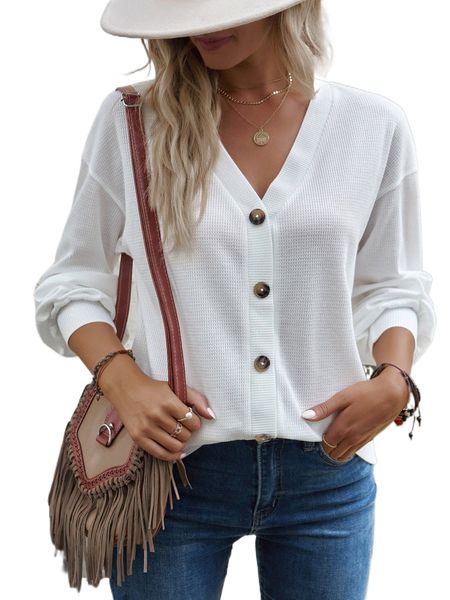 

drop shoulder button front sweatshirt d2aj#, Black