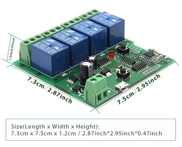 IoT DC 5V/7-32V 4-Kanal 3-Modelle 4-Relais WIFI 433Mhz Fernbedienung Schalter Universal Modul Smart Home Zubehör