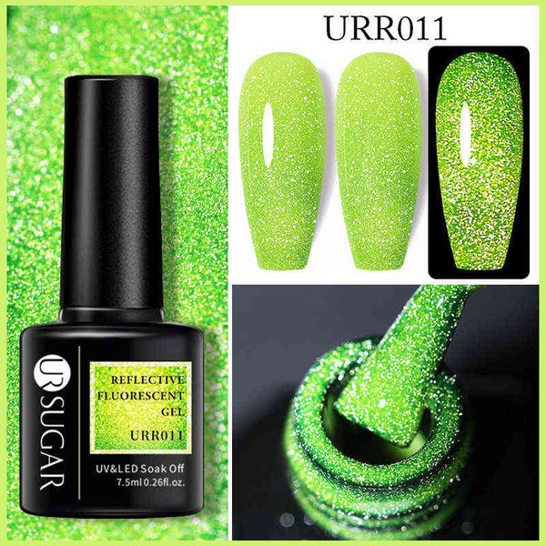 Nxy unha gel fluorescente fluorescente polonês polonês espumante glitter semi permanente soak off uv levou 0328