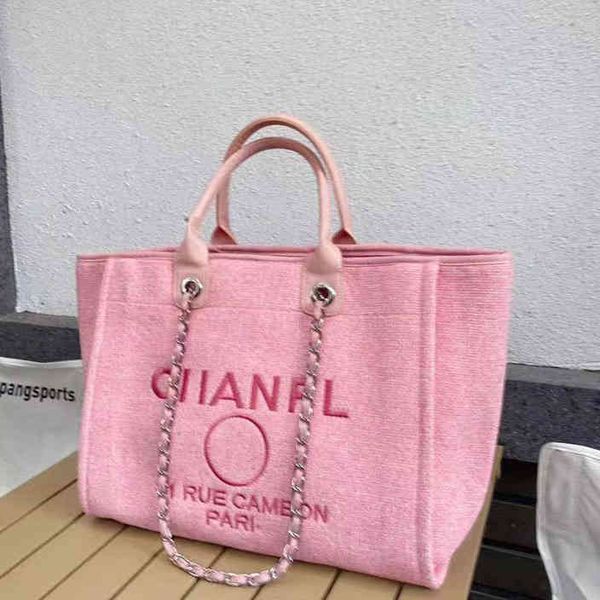 

fashion classic brand embroidered beach bags luxury ch women canvas evening handbags female big shopping handbag designer large capacity lad