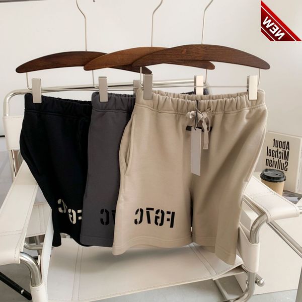 

50% off discount ess shorts american loose casual sports 2022 summer new fashion men's and women's lovers' cropped pants, White;black