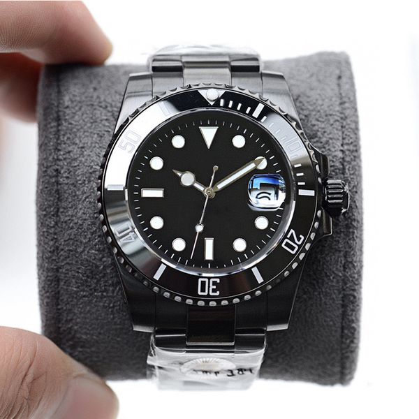 Роскошные часы мужские автоматические наручные часы машина 42 мм керамический черный керамический циферблат 316 тонкий стальной ремешок складная пряжка подводные наручные часы