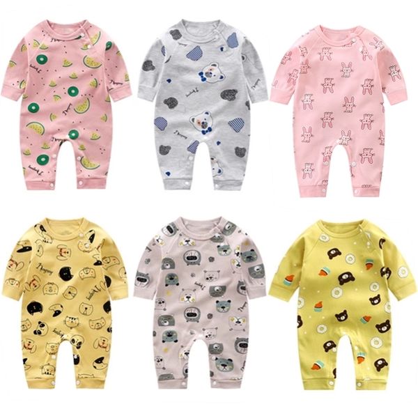 

born baby rompers long sleeve overall bodysuit cotton brand infant boys girls onesie spring autumn born baby clothes 220426, Blue