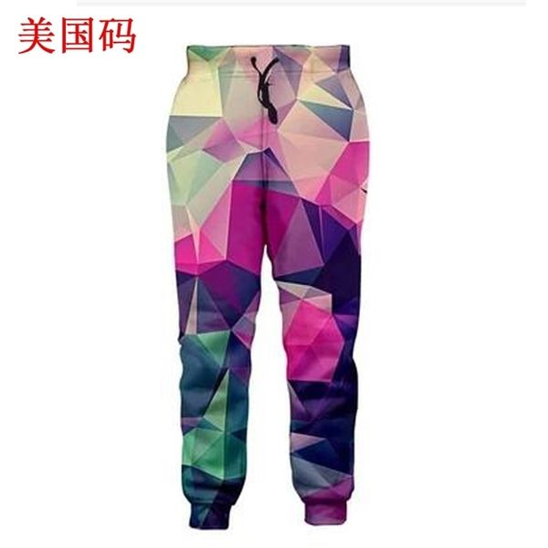 

vip customer customization summer fashion men pants 3d printed harajuku jogging pants yt9999 220613, Black