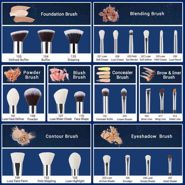 

nxy makeup brushes jessup set black silver professional with natural hair foundation powder eyeshadow make up brush blush 6pcs 25pcs 0406