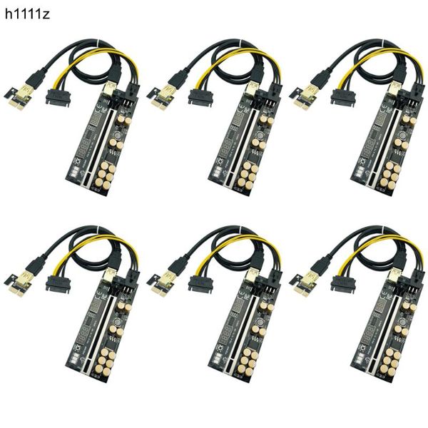 Cabos de computador conectores pcie riser ver016 v016 para placa de vídeo pci expresso x16 extensor USB 3.0 Temperatura de tensão BTC MiningComp