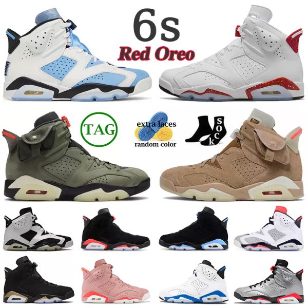 

men women 6s jumpman basketball shoes mens sneaker 6 red oreo unc white midnight navy british khaki olive black cat bred tinker sports train