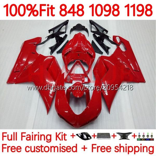 FATINAS DE INJEÇÃO PARA DUCATI 848 1098 1198 S R 848R 1198R CHEFE 163NO.1 848S 1098S 2007 2008 2009 2010 2012 2012 1098R 1198S 07 08 09 10 11 12 OEM Body Sale Red Red Red Red Red