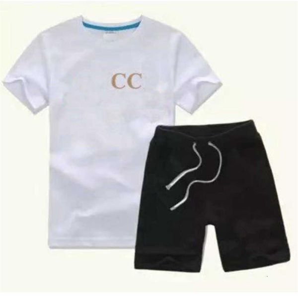 

new luxury designer boy t-shirt pants 2-7 years set children brand children 2 piece cotton clothing set boys fashion apparel202t, White
