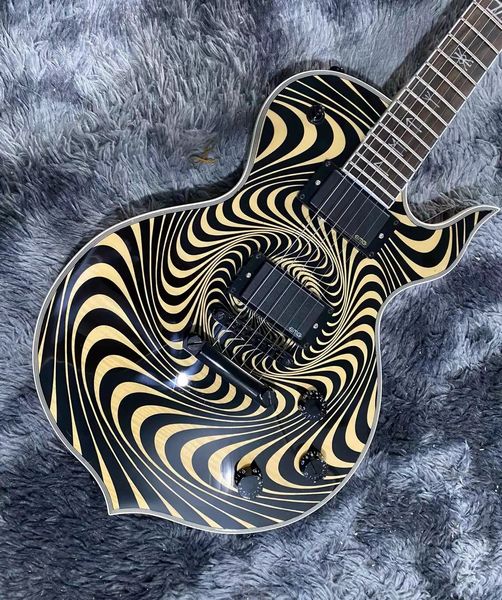 

oem zakka electric guitar black hardware delivery support customize