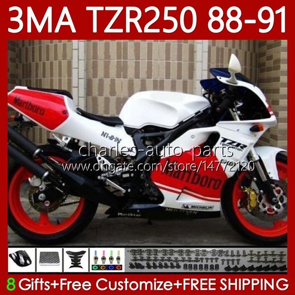 Yamaha TZR-250 TZR250 TZR 250 RS RR 88 89 90 91 ABS Karoser 115NO.65 YPVS 3MA TZR250R TZR250RR 1988 1989 1991 TZR250-R 88-91 Moto Vücut Kırmızı Beyaz