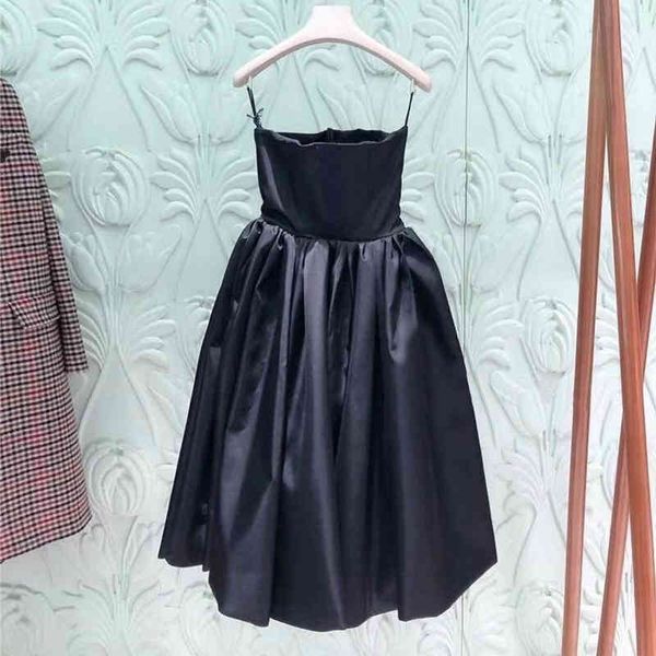 

casual dresses design 2022 early spring new bra princess skirt suspender dress women's fashion puffy skirt, Black;gray