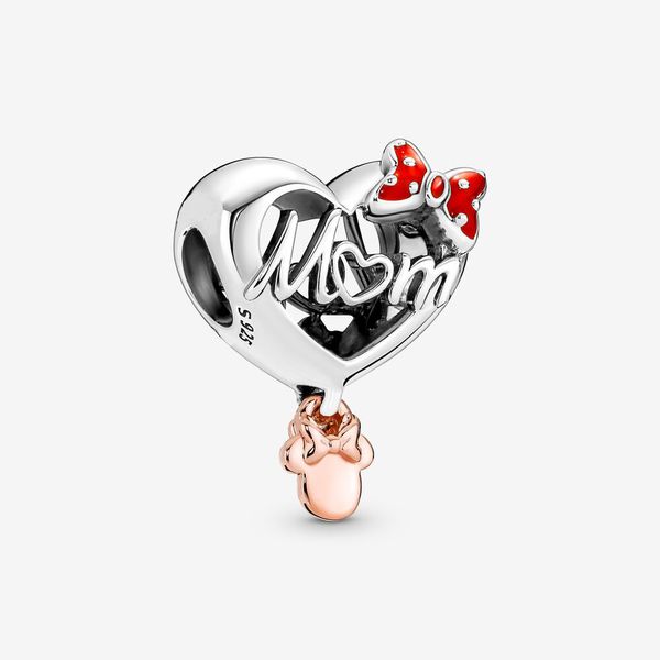 100% 925 Sterling Silver Love Mum Heart charms Fit Original European Charm Bracelet Fashion Women Wedding Engagement Jewelry Accessories