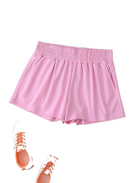 

plus letter graphic back slant pocket wide leg shorts k1rb#, Black