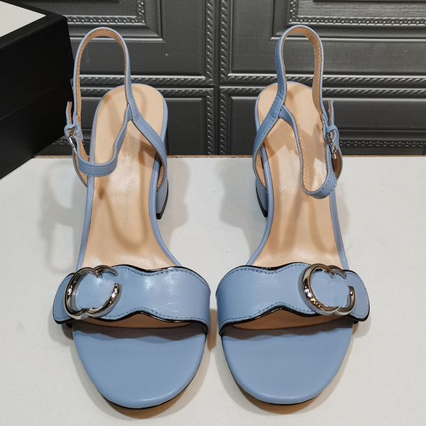 

classic sandals high heeled party wedding leather womens metal buckle suede belt adjustable silver metallic shoes 7.5cm 34-41 with box, Black