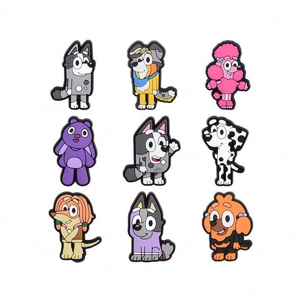 2022 Hot Wholesale Anime Cartoon Shoes Croc Charms per Hole Shoe Accessori Sandali Decorazione Dog Cute Charm